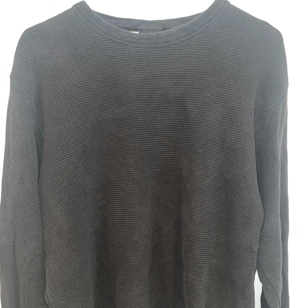 Canyon River Blues Men's Faded Black Crewneck Thermal Sz L